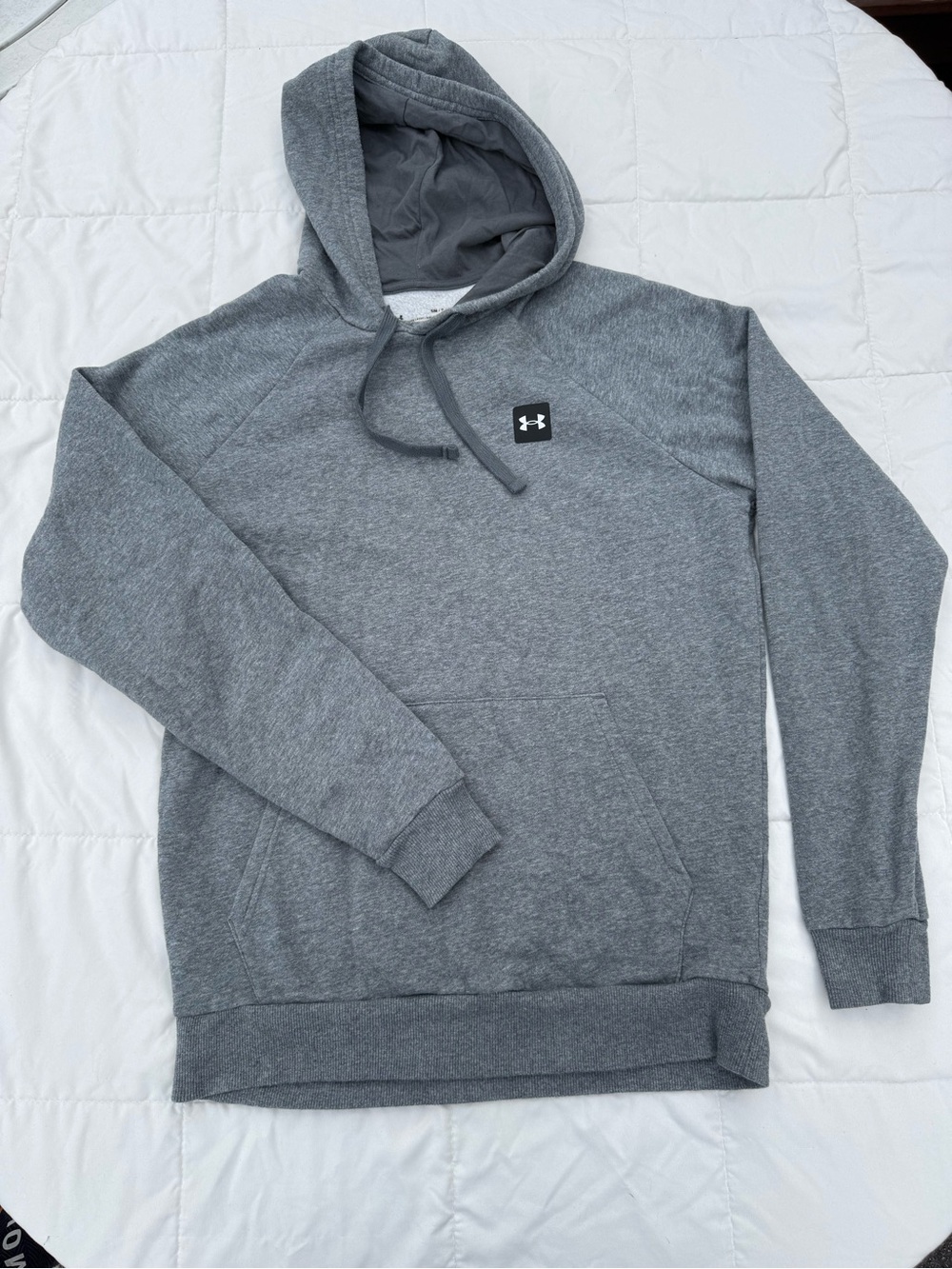 Under Armour Men's Heather Gray Hooded Pullover Sweatshirt